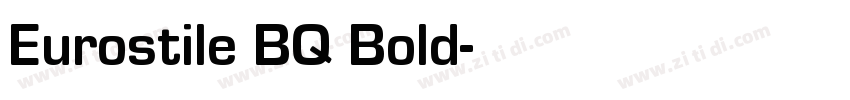 Eurostile BQ Bold字体转换